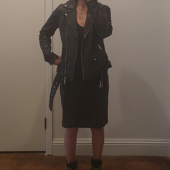 All Saints Oversize leather jacket - Picture 14 of 14